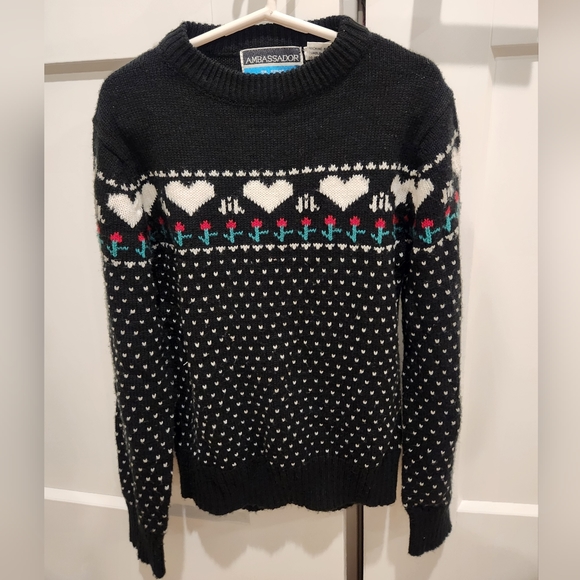 Vintage Girl's Fair Aisle Sweater Size M - Picture 1 of 5